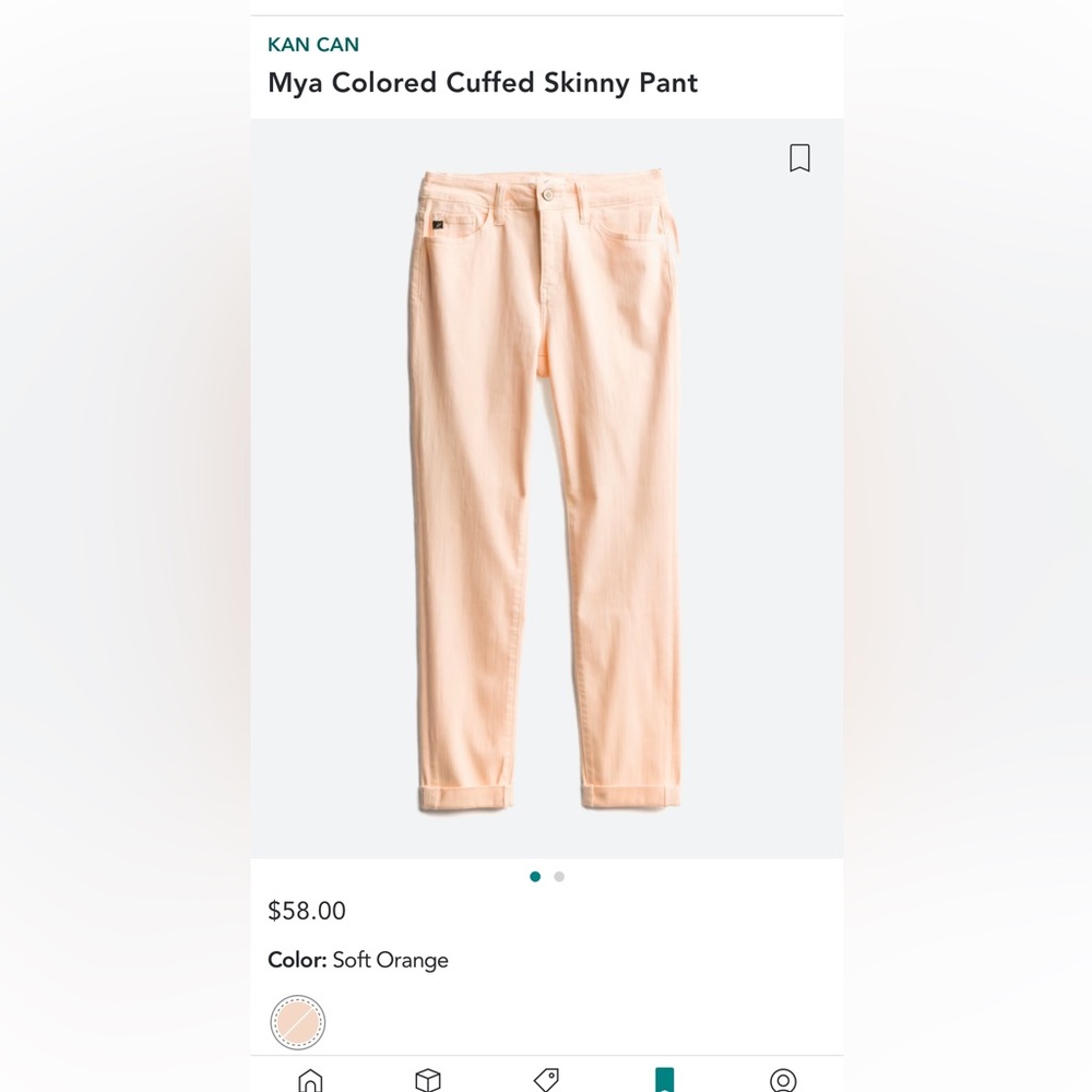 StitchFix Soft Peach cuffed skinny pants